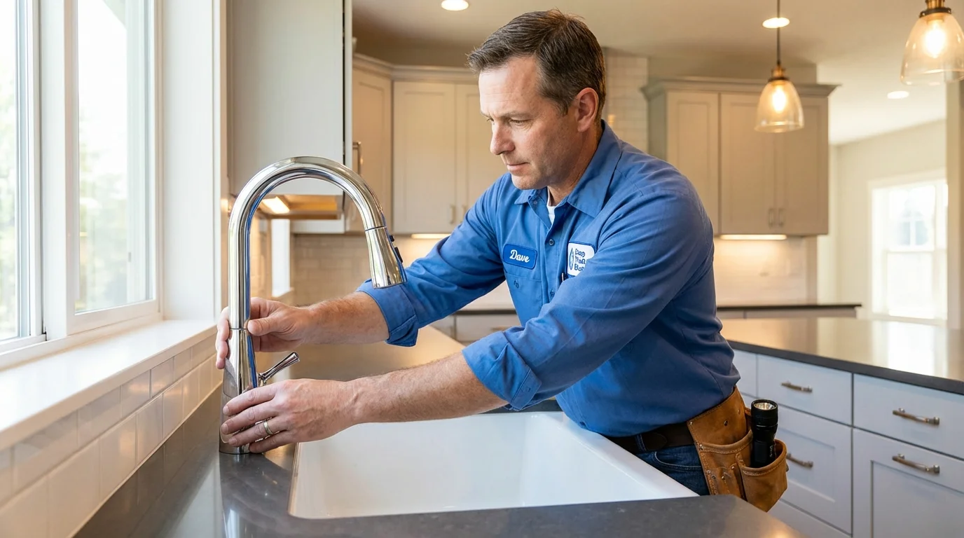 Kitchen faucet installation by Johns Plumbing LLC in Weaver