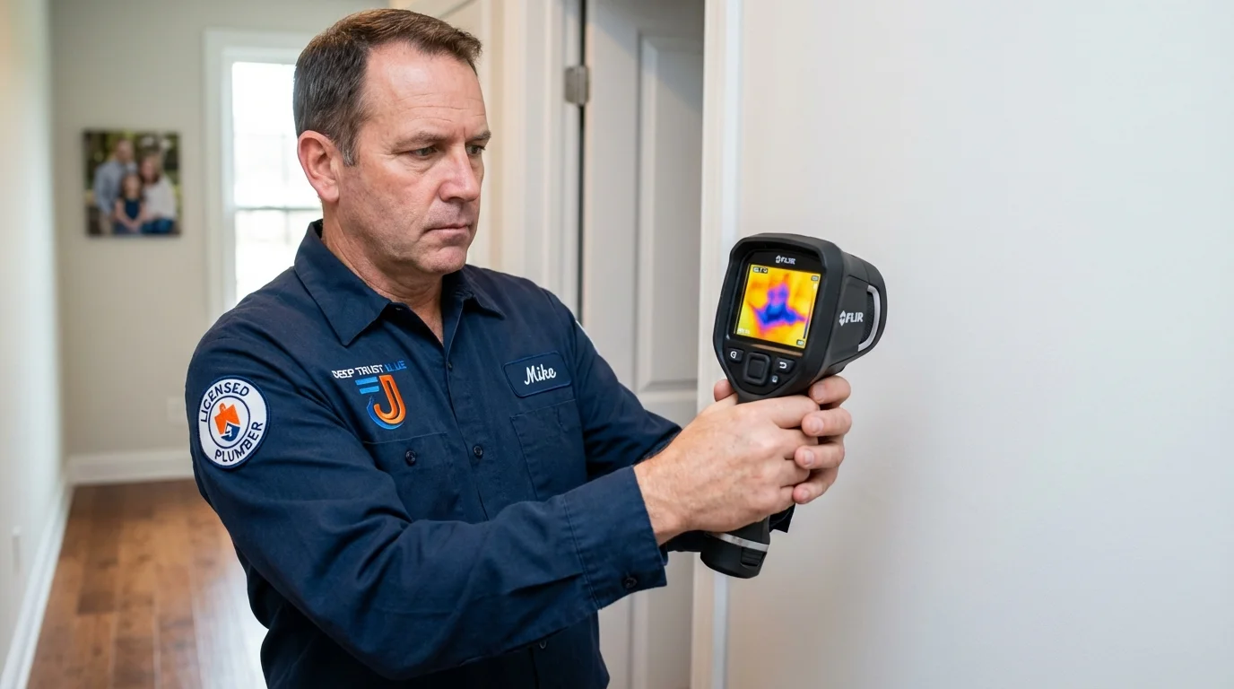 Thermal imaging leak detection by Johns Plumbing LLC in Weaver